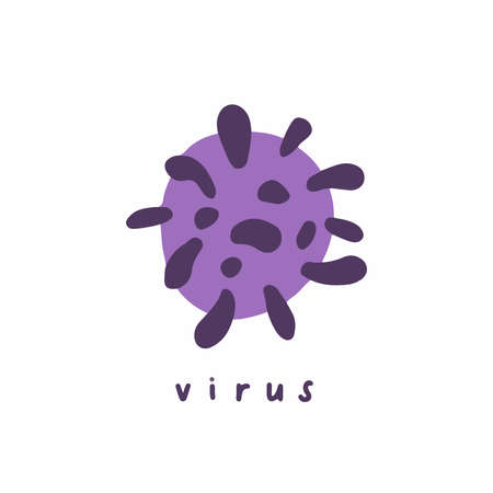Virus Symbol. Social Media Post. Vector Illustration.のイラスト素材