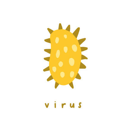 Virus Symbol. Social Media Post. Vector Illustration.のイラスト素材