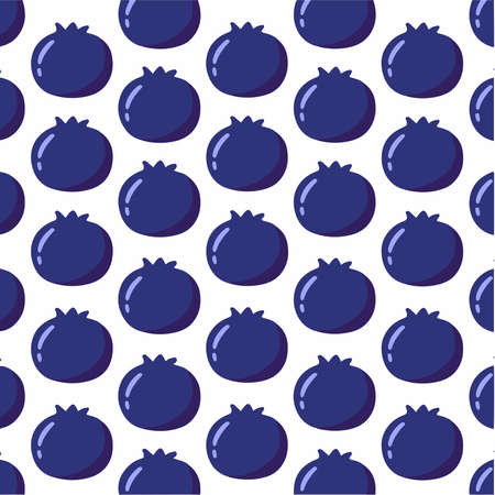 Blueberry Pattern Background. Social Media Post. Vector Illustration.