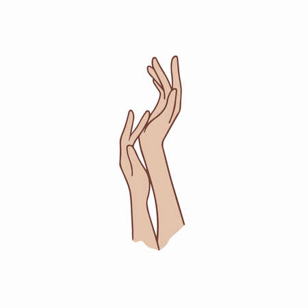 Hand Gesture Symbol. Social Media Post. Vector Illustration.のイラスト素材