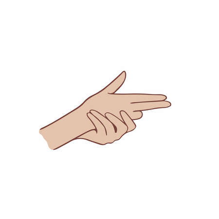 Hand Gesture Symbol. Social Media Post. Vector Illustration.のイラスト素材