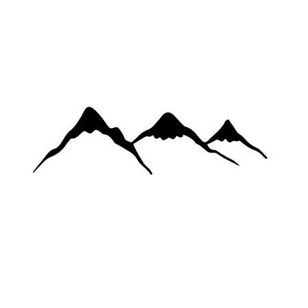 Mountain Symbol. Tattoo Design. Vector Illustration.のイラスト素材
