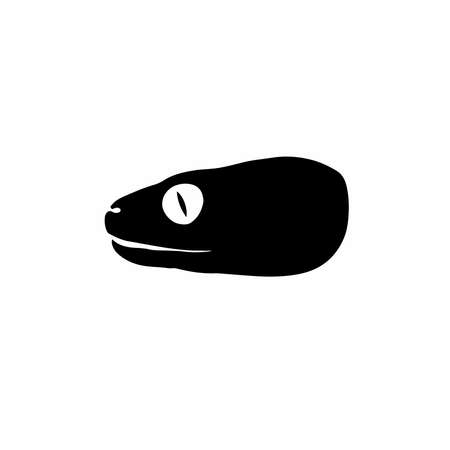 Snake Head Logo Symbol. Stencil Design. Tattoo Vector Illustration.