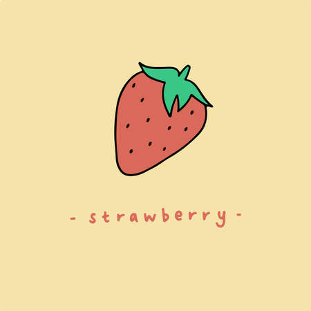 Strawberry Symbol Design. Fruit Vector Illustration.のイラスト素材