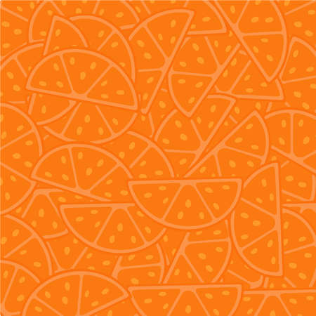 Orange Pattern background. Fruit Vector Illustration.のイラスト素材
