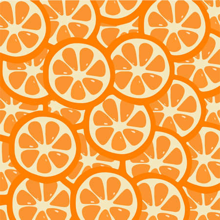 Orange Pattern background. Fruit Vector Illustration.のイラスト素材