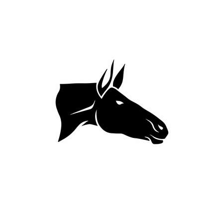 Horse Symbol Logo. Tattoo Design. Stencil Vector Illustrationのイラスト素材