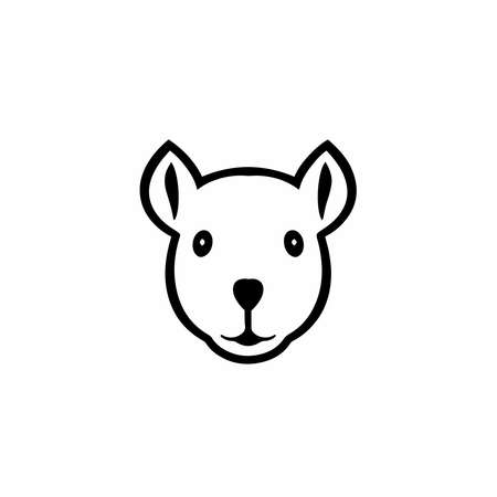 Rat Symbol Logo. Stencil Vector Illustrationのイラスト素材