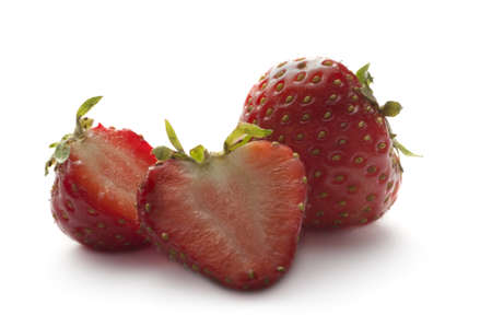 Strawberry isolated on whiteの写真素材