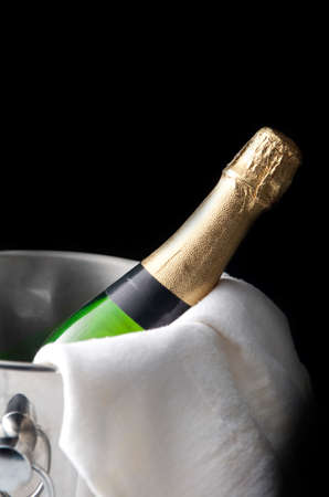 Bottle of Champagne - ready to be servedの写真素材