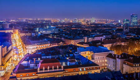 Zagreb's east view from aboveの写真素材