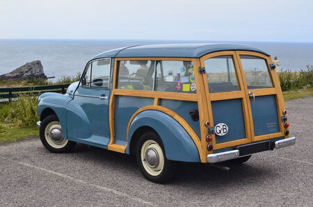 France, Brittany, vintage car Morris Minorのeditorial素材
