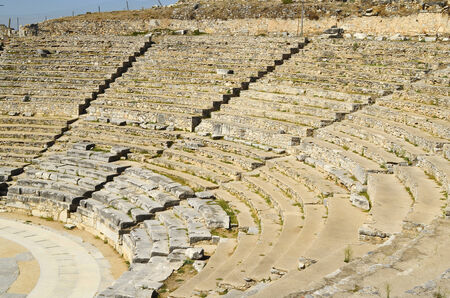 Greece, amphitheater in the archeological area of ancient Philippiの写真素材