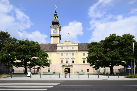 Austria, Linz, Landhaus building with accesible towerの写真素材