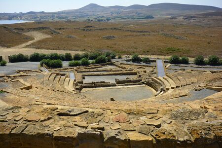 Greece, ancient theater of Hephaestia in Lemnos