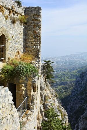 Cyprus,medieval ruins of Saint Hilarion castle near Kyrenia aka Girneのeditorial素材