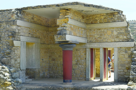Greece, Crete, ancient Minoan palace in Knossosのeditorial素材