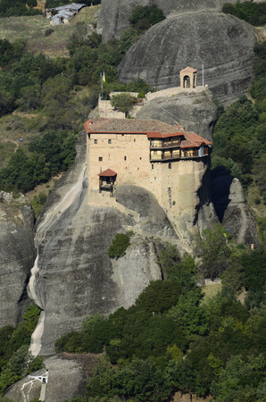 Greece, Meteora, monastery St. Nikolaos Anapafsasのeditorial素材