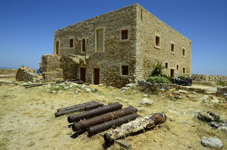 Greece, Crete, Retymno, medieval building in fortezza Rethymnoのeditorial素材