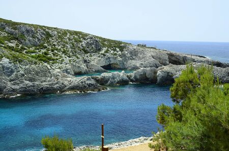 Greece, Zakynthos Island, coast on Limionas beachの写真素材