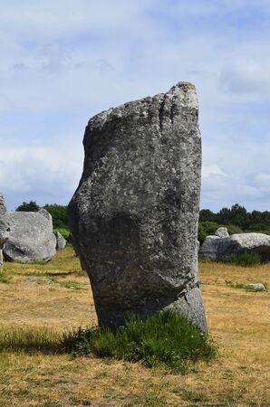 France, megalith stones in of Carnacの写真素材