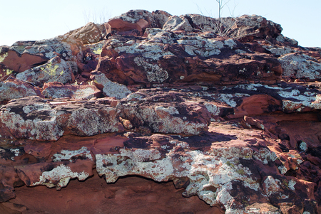 Australia, Ewaninga Rock in Northern Territoryの写真素材
