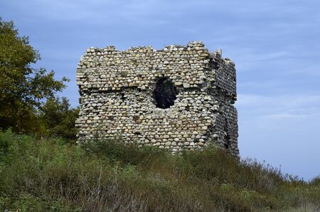 Greece, Samothrace Island, medieval Gattelusi tower aka Fonia towerの写真素材