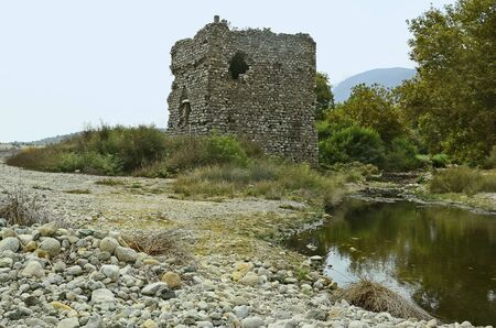Greece, Samothrace Island, medieval Gattelusi tower aka Fonia towerの写真素材