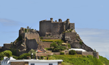 United Kingdom, Jersey Island, Mont Orgueil Castle aka Gorey castleのeditorial素材