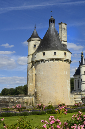 France, Loire Valley, Castle Chenonceauのeditorial素材