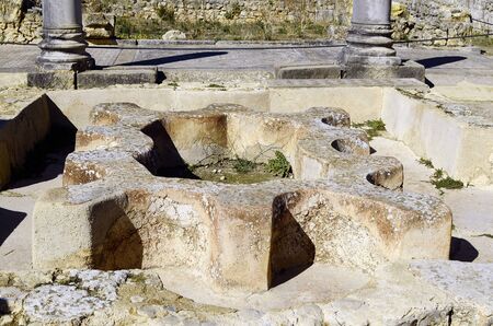 Morocco, ancient Roman settlement Volubilis aka Waliliの写真素材