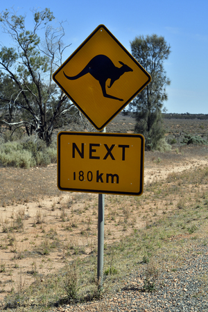 Australia, warning sign for game passの写真素材