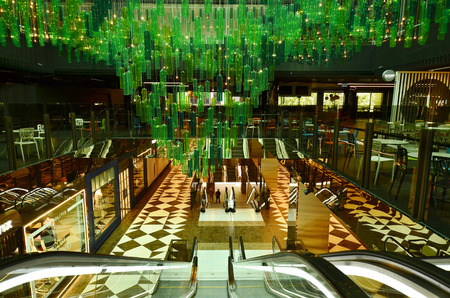 Melbourne, VIC, Australia - November 03, 2017: Inside St. Collins Lane, a shopping mall with different shops, cafe's and restaurantsのeditorial素材