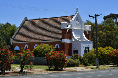 Australia, VIC, old church in the tiny village Rupanyupのeditorial素材