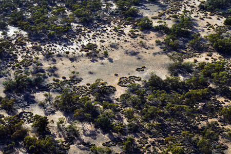Australia, aerial view over Mungo National Park in New South Walesの写真素材
