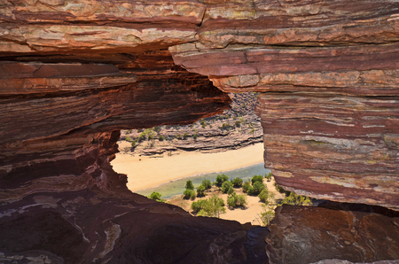 Australia, Kalbarri National Park, nature's window and Murchison riverの写真素材