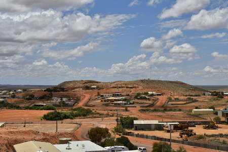 Coober Pedy, SA, Australia - November 14, 2017: Cityscape from the outback village in South Australiaのeditorial素材