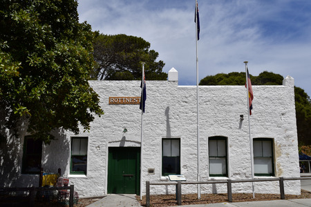 Perth, WA, Australia - November 27, 2017: The Old Salt Store built in 19th century, one of the oldest buildings on Rottnest Islandのeditorial素材