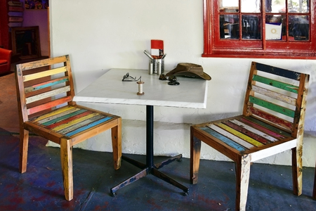 Gingin, WA, Australia - November 26, 2017: Colorful interior of cafe-restaurant located in public Granville park in the village of Western Australiaのeditorial素材