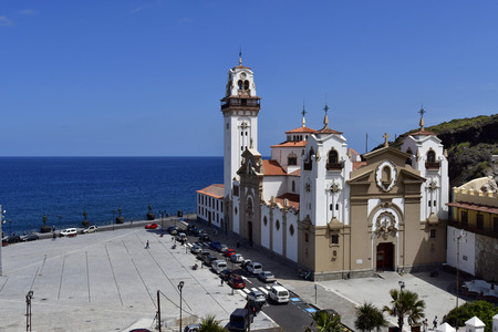 Spain, Canary Islands, Tenerife, basilica of Candelaria, pilgrimage church and tourist attractionの写真素材