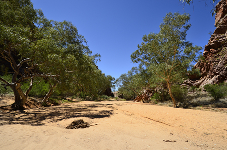 Australia, NT, Emily Gap in East McDonnell Range national parkの写真素材