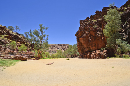 Australia, NT, Trephina Gorge in East McDonnell Range national parkの写真素材