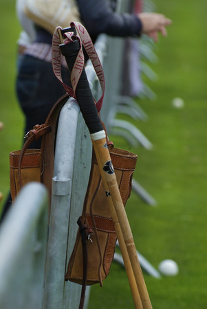 Ebreichsdorf, Austria - September 10th 2010: Equipment for polo sport by international polo tournamentのeditorial素材