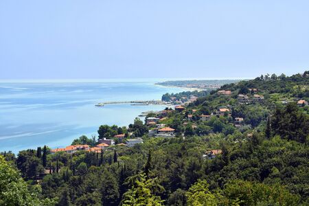 Greece, village Pieria on Aegean sea in Central Macedoniaの写真素材