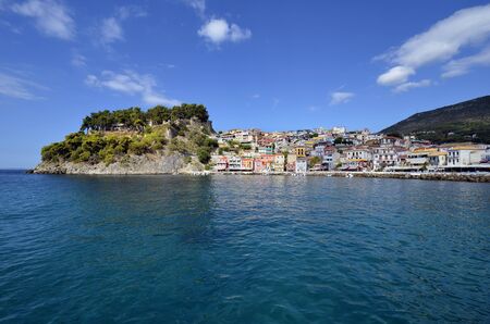 Parga, Greece - September 21, 2019: village of Parga - located on Ionian sea is a preferred destination for vacationのeditorial素材