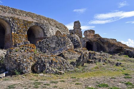Greece, Epirus, Roman Odeion in ancient site of Nikopolis near Preveza
