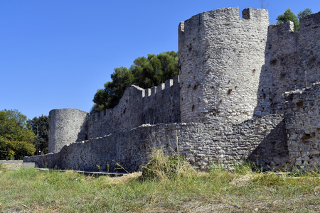 Greece, Arta, fortified wall of the medieval castleのeditorial素材
