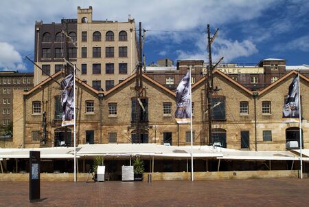 Sydney, Australia - February 12, 2008: The Rocks district , former warehouses - now restaurants and preferred meeting pointのeditorial素材