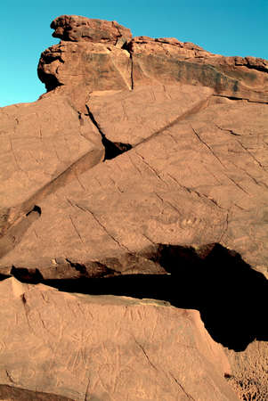 Australia, rock gravings at Ewaninga Rocks site in Northern Territory