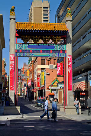 Melbourne, VIC, Australia - November 09, 2006: Unidentified people in China Town precinct in Melbourneのeditorial素材